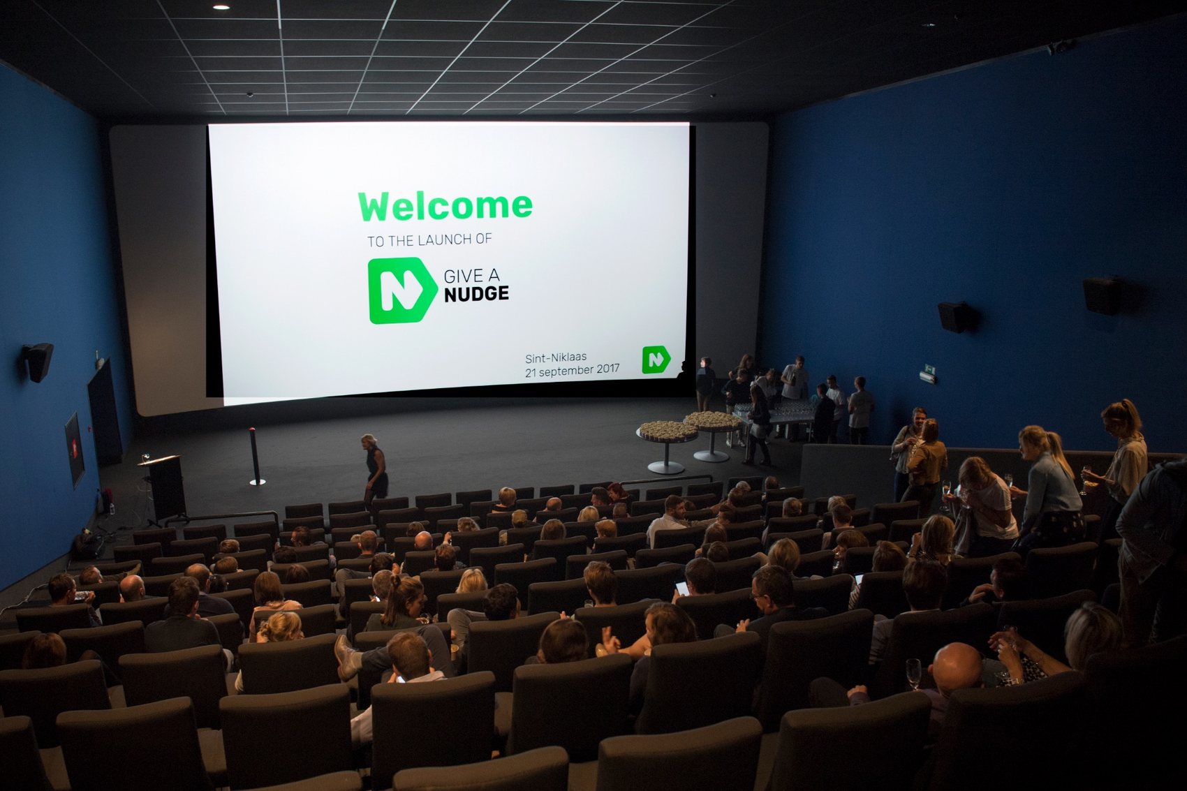 Give a Nudge launch in the cinema